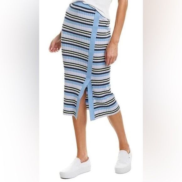 525 America Dresses & Skirts - 525 America Striped Midi Skirt in Blue and white